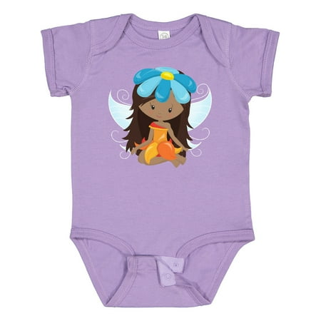 

Inktastic African American Fairy Forest Fairy Flowers Gift Baby Girl Bodysuit