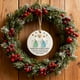 thumbnail image 4 of Aooww Sea Glass Christmas Ornament White Beach Golden Round Frame Beach Decorations, Shatterproof Christmas Tree Ornaments, As Shown, 2PCS, 4 of 8