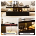 thumbnail image 7 of Spurgehom Contemporary Coffee Tables for Living Room, LED Coffee Table with Rounded Corner in 16 Colors, High Gloss 2 Tiers Table with Hidden Power Supply, 7 of 7