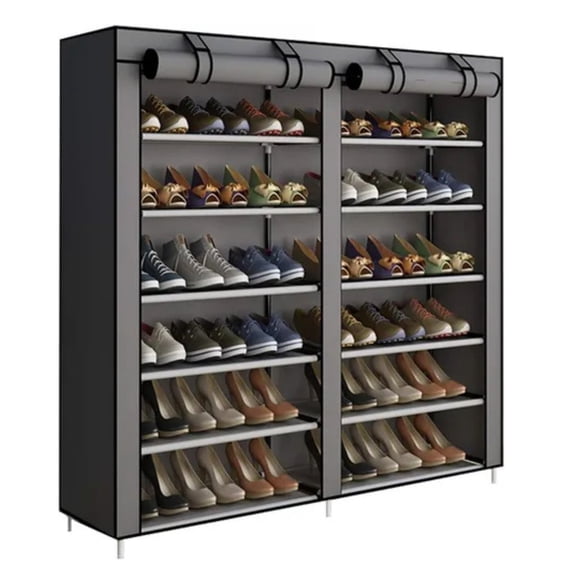 Zapatera Mueble para Zapatos Practiksa Organizador con Varios Compartimientos Color Gris