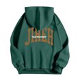 thumbnail image 7 of Valora Men Sweatshirt Men's Hooded Sweatshirt for Dailywear and Outdoor Activities | Pullover Casual Long Sleeve with Adjustable Drawstring and Print Detail Dark Green L, 7 of 7