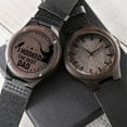 thumbnail image 5 of I Hooked The Best Dad Gift For Father Engraved Wooden Watch, 5 of 7