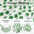 thumbnail image 6 of Actgleam Girls Summer Dress Kids Floral Print Puff Sleeve Cute Square Neck A-Line Midi Sundress,Green Dot,5-6Y, 6 of 9
