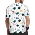 thumbnail image 2 of Wukai Turtles And Corals Print Men's Short-Sleeved Mesh T-Shirt,Quick-Dry Short Sleeve Workout T-Shirt-X-Small, 2 of 8