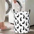 thumbnail image 4 of Picia Black Rabbit Large Laundry Basket, Waterproof, Freestanding Laundry Hamper, Collapsible Tall Clothes Hamper with Extended Handles-Small, 4 of 8