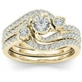 thumbnail image 2 of Exquisite Women's Gold Plated White Gem Ring Anniversary Jewelry Ring, 2 of 2
