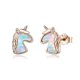 thumbnail image 1 of Pendientes de unicornio Yashi plata de ley 925 pequeños multicolor, 1 of 5
