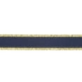 thumbnail image 5 of LaRibbons 1" Textured Grosgrain Ribbon | Gold Metallic Fringe Navy | 25 Yard Roll, 5 of 7