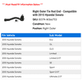thumbnail image 2 of Right Outer Tie Rod End - Compatible with 2015 Hyundai Sonata, 2 of 2