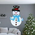 thumbnail image 3 of DIY Felt Snowman Kit, 39.4x19.7in Christmas Craft for Kids, Family Fun Wall Decor Game, Holiday Decoration, 3 of 10