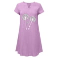 thumbnail image 4 of Ovzne Robes pour Femmes Robe de Plage Mode Féminine Ample Décontractée Col en V Manches Courtes Robes d'Été Robe de Vacances Manches Courtes Liquidation, 4 of 6