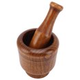 thumbnail image 5 of Garlic Grinder Bowl Jujube Wood Herb Crushing Bowl Multipurpose Spice Mixing Grinder for Household Restaurant, 5 of 5