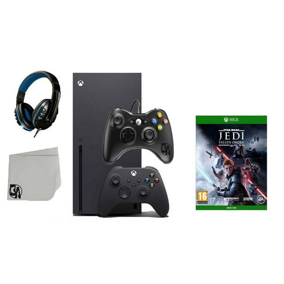 Pre-Owned Xbox Series X Video Game Console Black with Star Wars Jedi Fallen Order BOLT AXTION Bundle with 2 Controller ( )
