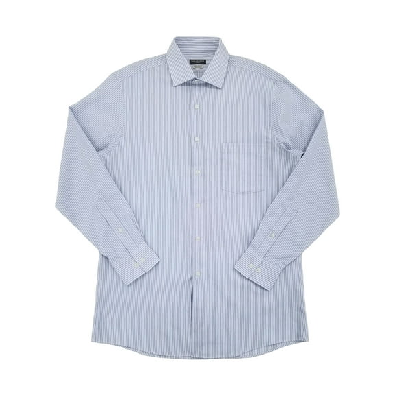 Van Heusen Flex Mens Sky Blue Regular Fit Long Sleeve Dress Shirt 15 32/33