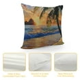 thumbnail image 4 of Orinice Palm Tree Sunset Beach Graphic Decorative Cushion Throw Pillow Cover 22x22in, 4 of 5