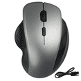thumbnail image 3 of Ratón inalámbrico Bluetooth para ordenador portátil, modo dual, ergonómico, recargable, color gris, 3 of 8