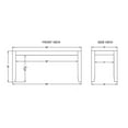 thumbnail image 4 of Newport 40" Coat Hook with Shelf and Faux Concrete Bench Set, 4 of 7