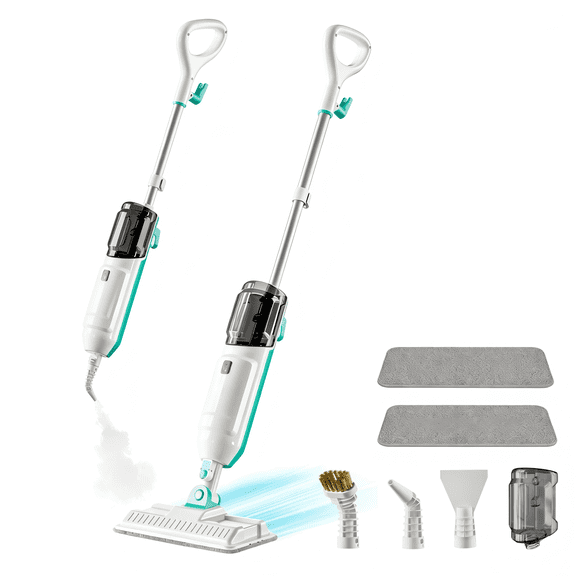 PrettyCare Steam Mop, 10 in 1 Floor Cleaning, Detachable Steam Mop for Tile and Hardwood, Handheld Domestic Steam Cleaner