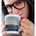 thumbnail image 2 of 3dRose, USA, Washington, Seattle. Mount Rainier beyond and Alki Beach., 11oz Two-Tone Red Mug, 2 of 7