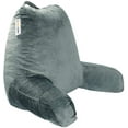 thumbnail image 1 of Memory Foam Reading Pillow for Bed Sitting Support, 18x15 inch Back Rest Pillow Sit-Up Lumbar Cushion with Arms and Side Pockets, Washable Velour Cover, 1 of 8