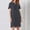F-246Grey, variant on ZHOGXU Women's Dress Short Sleeve Round Neck Solid Color Buttons Fashion Comfortable Dresses With Pockets For Casual Daily Wear,Beige,L