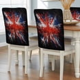 thumbnail image 2 of Flag Day Chair Covers Set of 8 Flag Pattern Modern Simple Red White Stripe Retro Stained Chair Back Covers Stretch Removable Washable Slipcovers Protector for Dining Room Kitchen Party Decor, 2 of 9