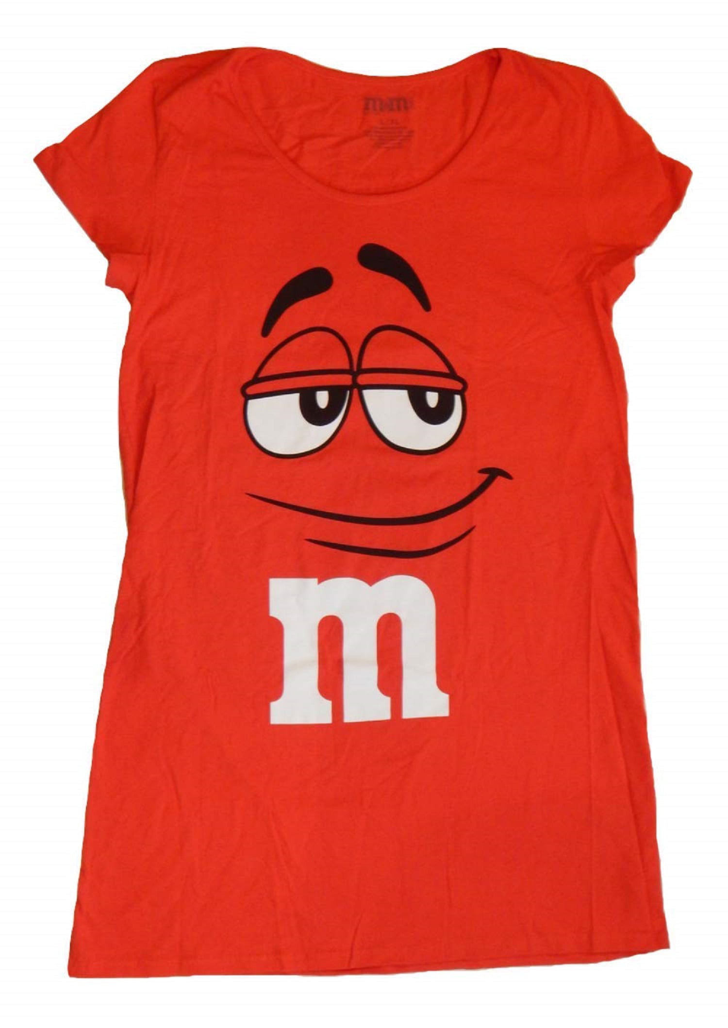 M&M M&M's Candy Silly Character Face T-Shirt (Red Character Night Dress,  Large/X-Large)