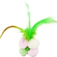 thumbnail image 1 of Cat Chew Ball Plush Interactive Cat Faux Feather Ball Kitten Play Ball with Bell, 1 of 10