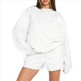 thumbnail image 1 of Suéteres de Cuello Redondo de de Gran Tamaño para Mujer, Tops Bonitos para Otoño e Invierno, Ropa Preppy para Chicas Adolescentes L, 1 of 10