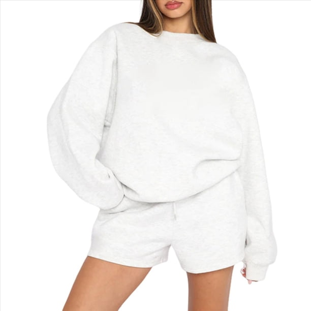 Suéteres de Cuello Redondo de de Gran Tamaño para Mujer, Tops Bonitos para Otoño e Invierno, Ropa Preppy para Chicas Adolescentes XL