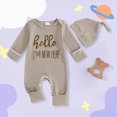thumbnail image 2 of CAUYDY Infant Boy Sleepers 3-6M 9-12M 18-24M Preemie Pajamas for Girl Newborn Long Sleeved Clothes Baby Fall Winter Jumpsuit Sizes 3-6 Months,Coffee, 2 of 6