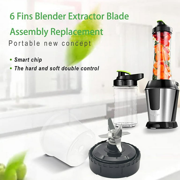 Ninja Blender Cups and Ninja Blade 6 Fin Blender for Shakes Smoothies -  Single Serve Cup Lid for BL770 BL780 BL660 BL740 BL810 Nutri Ninja Blenders