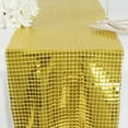 thumbnail image 6 of BalsaCircle 12" x 108" Shiny Mirror Foil Tulle Table Runner Gold, 6 of 6
