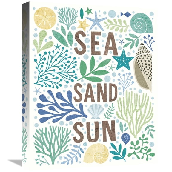 Global Gallery's 'Under Sea Treasures III Sea Glass' By Michael Mullan Stretched Canvas Wall Art