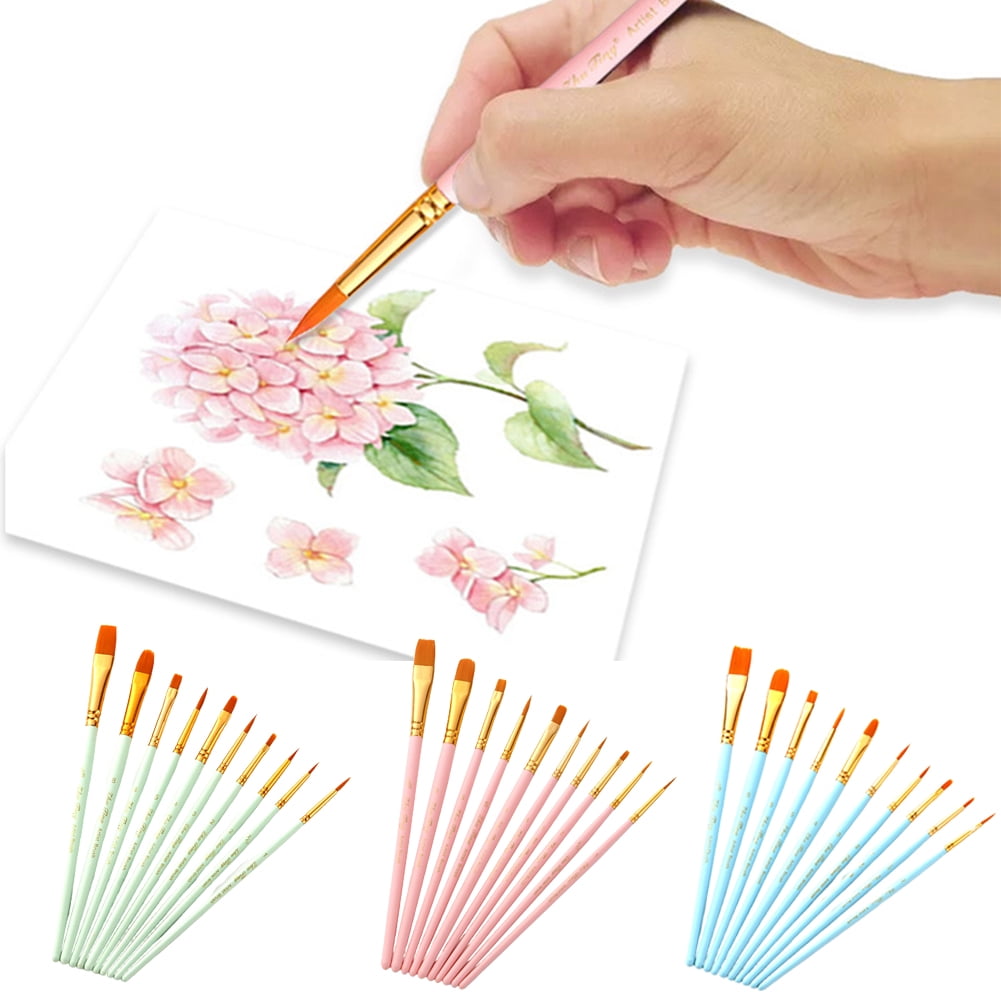 Cheers.US 10Pcs Paint Brushes, Paint Brushes for Acrylic Painting Art
