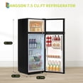 thumbnail image 2 of YUSAZENS Compact Metal Household Refrigerator, Mini Fridge for Home Dorm Apartment Office Small Space Cooling Silver 7.5cu.ft, 2 of 7
