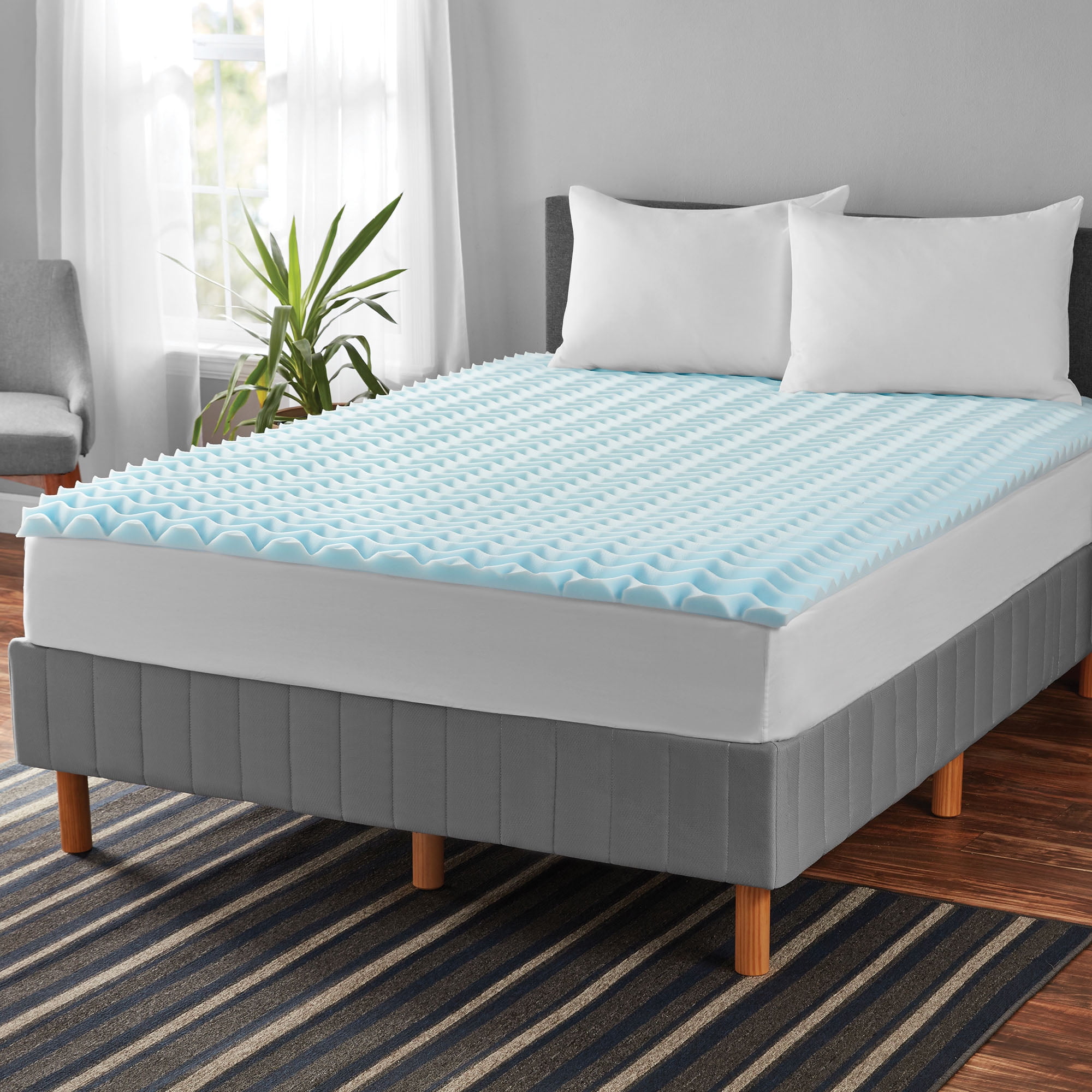 Mainstays 1.5-inch Memory Foam Mattress Topper, Full ...