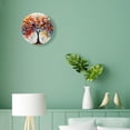 thumbnail image 4 of 10 Inch Wall Clock Battery Operated Silent Clock Decorative for Office, Kitchen, Outdoor, Living Room，Autumn Forest Fall Orange Leaves Design, 4 of 4