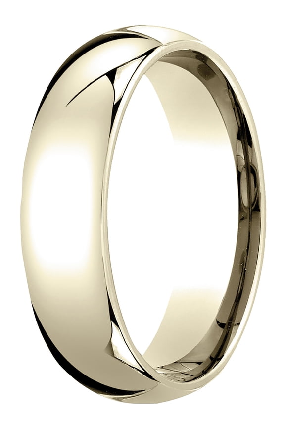 Mens 14K Yellow Gold, 6mm Slim Profile Comfort-Fit Wedding Band (sz 4)