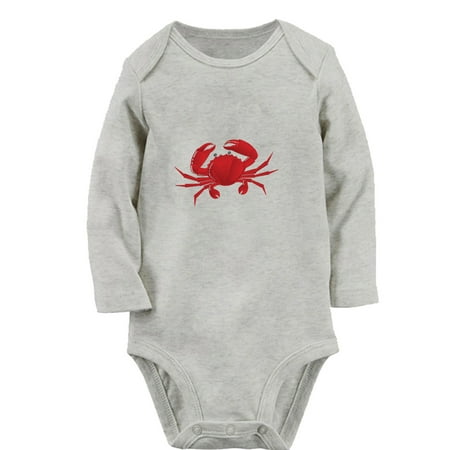 

Hold Me Funny Rompers Newborn Baby Unisex Bodysuits Infant Animal Crab Jumpsuits Toddler 0-12 Months Kids Long Sleeves Oufits (Gray 6-12 Months)