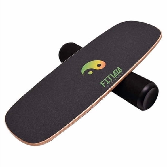 Fitlaya Fitness Balance Board Trainer Wooden Training Equipment For Fitness Workout, Hockey, Skateboarding, Surfing And Snowboarding (Ying Yang)