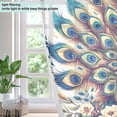 thumbnail image 4 of A Peacock Blackout Curtains Thermal Insulation 63 inch Grommet for Bedroom Living Room Bathroom Kitchen Windows 2 Pack, 4 of 6