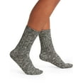 thumbnail image 3 of No nonsense Women's Super Soft Marl Slub Crew Sock 2 Pair Pack, Black Marl, One Size, 3 of 3