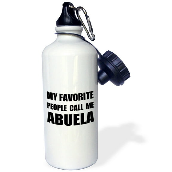 3dRose, My Favorite People Call Me Abuela fun Spanish text design for grandma, Flip Straw 21oz Water Bottle