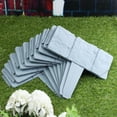 20 Pcs Garden Border Edging,Grey /Red Stone Effect Lawn Grass Edging