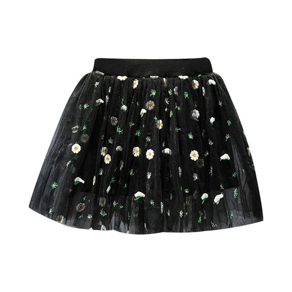 Cathalem Girls Skirts Girl Sparkly Metallic Mini Skirt Princess Teen Disco Dance Pleated Skirts (Black,140)