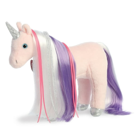 Aurora - Medium Pink Breyer - Mane Event - 10" Starlight Unicorn - Exquisite Stuffed Animal