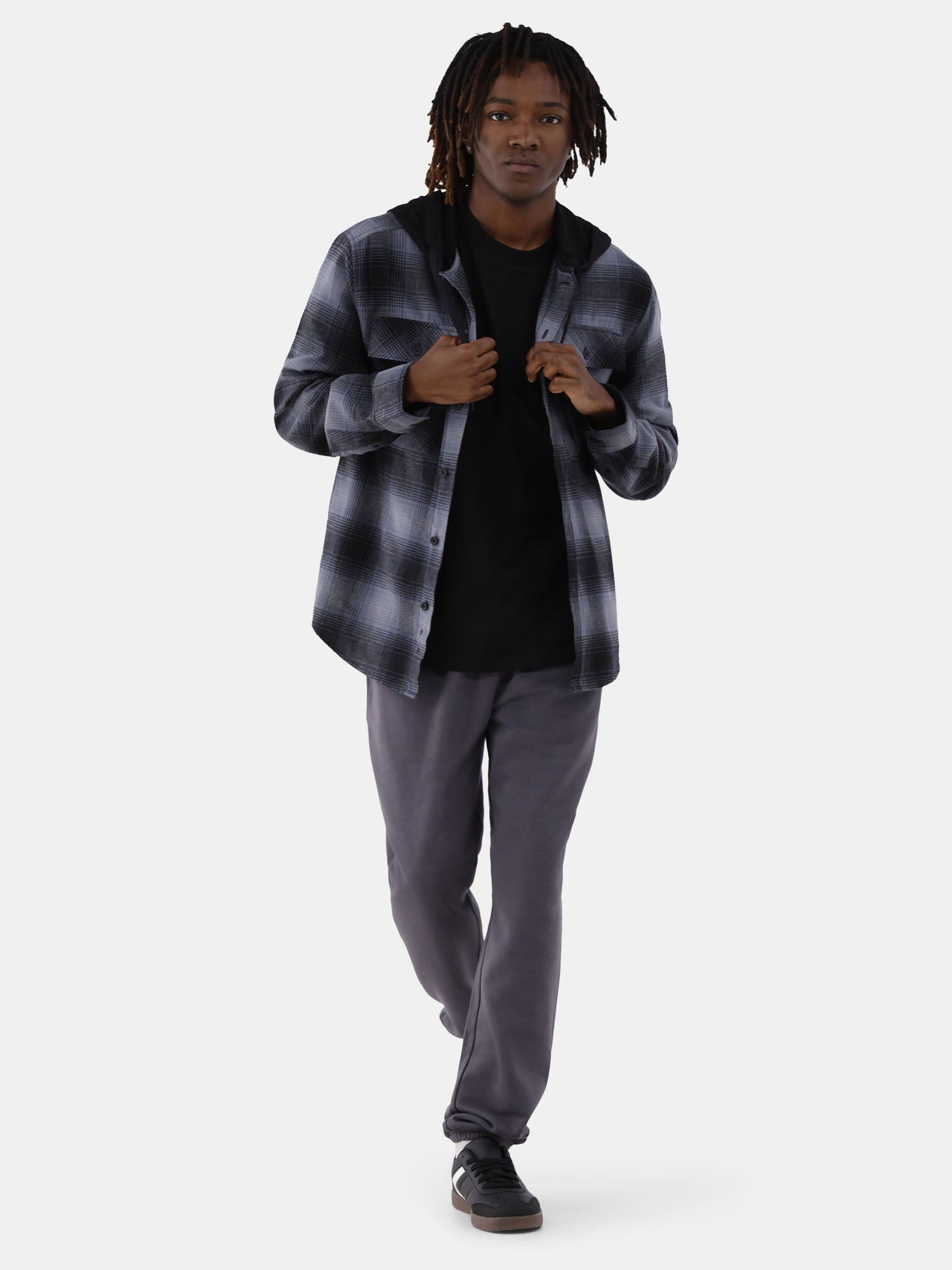 No Boundaries All Gender Soft Fleece Jogger Pants, 30" Inseam, Men's and Big Men's