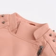 thumbnail image 4 of SWSMCLT Women's Winter Jacket Snow Full Zip Fall Jackets Long Sleeve Spring Motorcycle Short Fashion Pink Medium, 4 of 5