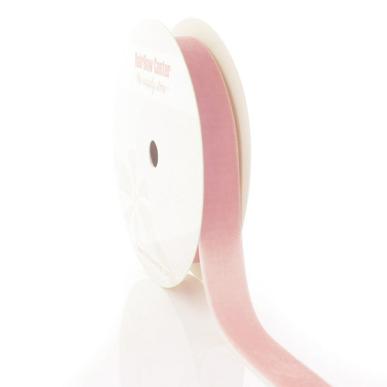 Light Pink Velvet Ribbon, 5/8 x 25 yards